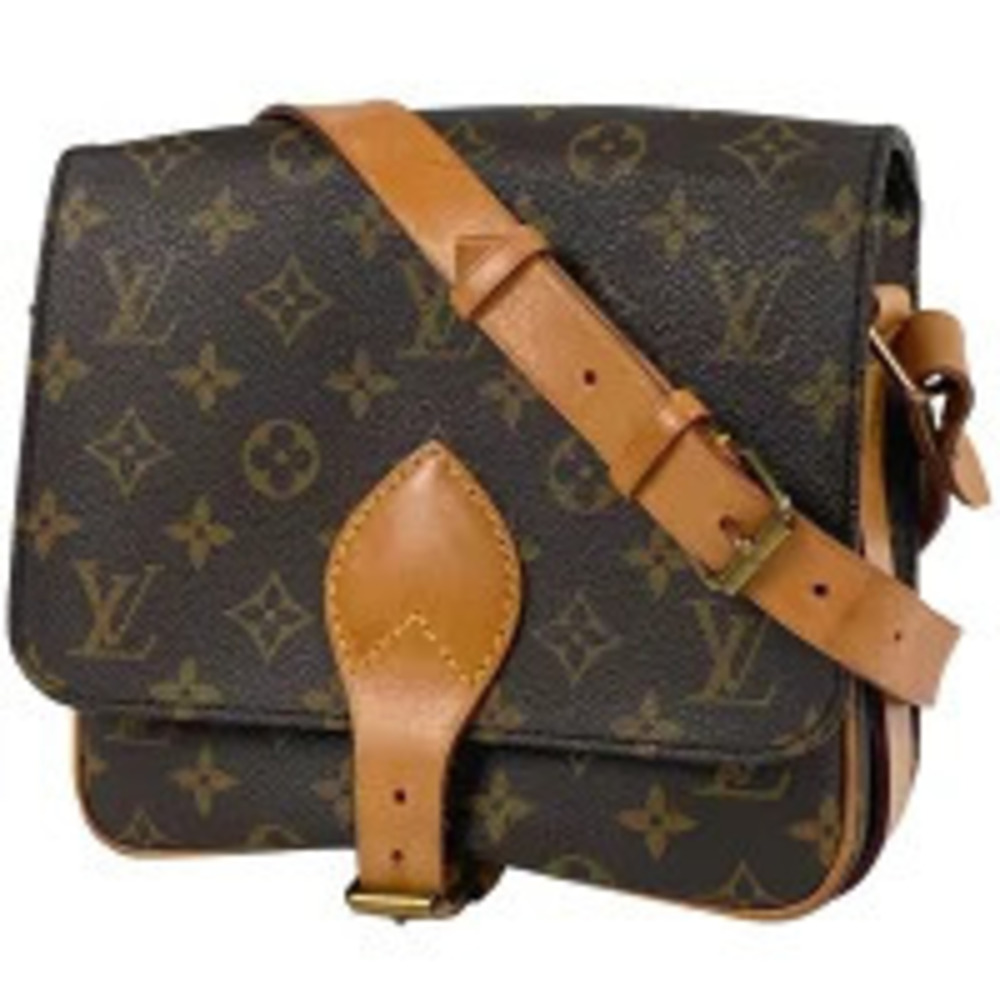 Louis Vuitton Cartouchiere Crossbody Shoulder Bag Monogram Brown